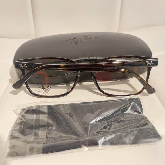 Ray-Ban RX5418 56-19-150 Women's Black Havana Full Square 56mm Eyeglasses NWOT - Picture 4 of 7